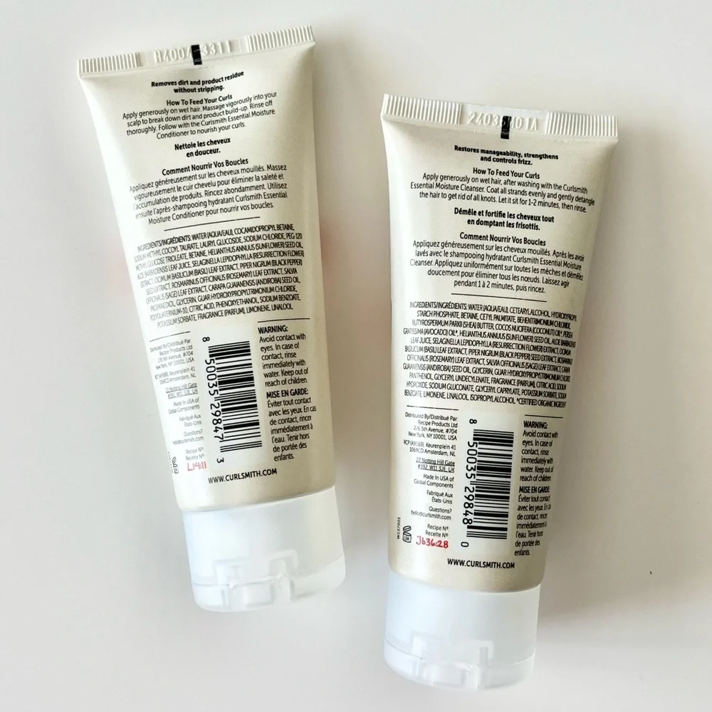 NEW Curlsmith Essential Moisture Cleanser & Conditioner Set